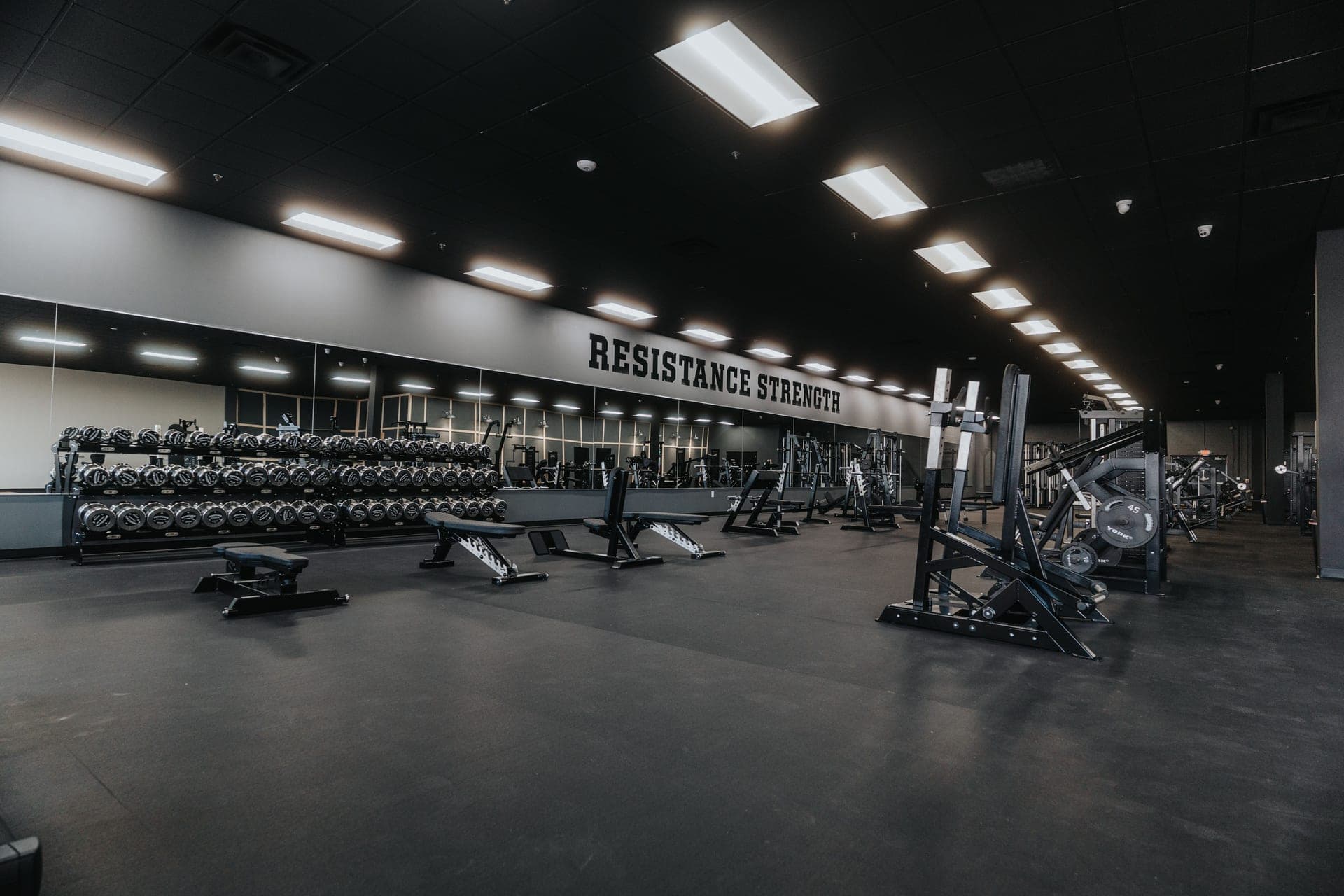 Full gym floor at Resistance Strength Allentown PA