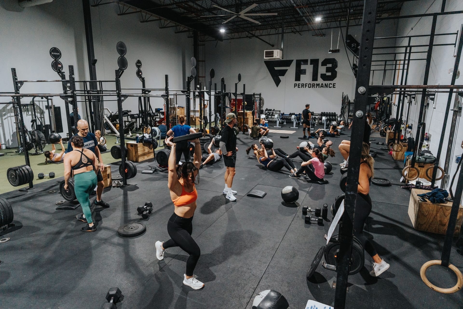 Full HYROX class at F13 Performance Center in Allentown PA — unlimited class access plus 24/7 Resistance Strength gym floor